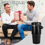 WarmH 20 oz Tumbler with Handle,Insulated Tumbler with Lid and Flip Straw Leak Proof Double Wall Stainless Steel Vacuum Trave