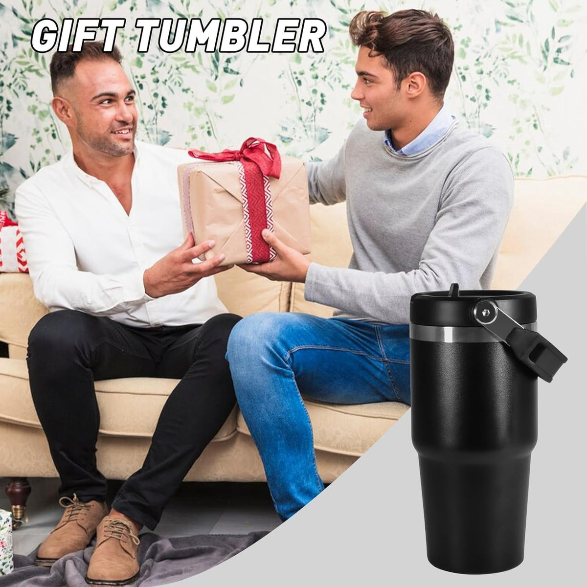 WarmH 20 oz Tumbler with Handle,Insulated Tumbler with Lid and Flip Straw Leak Proof Double Wall Stainless Steel Vacuum Trave