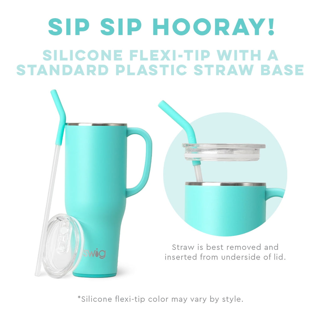 Swig Life 40oz Mega Mug | Insulated Stainless Steel Tumbler with Handle | Oh Happy Day