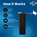 Loud Cup 23 oz Tumbler + Stadium Horn with Slide-Close Lid (Royal Purple) - Double-WallCup Reusable Water Bottle Coffee Trave