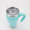 Ozizo 30oz Cup with Handle - 30 Ounce Tumbler with Handle - Tumbler with Straw 30 oz - Insulated Hot and Cold - Cyan Blue Ins