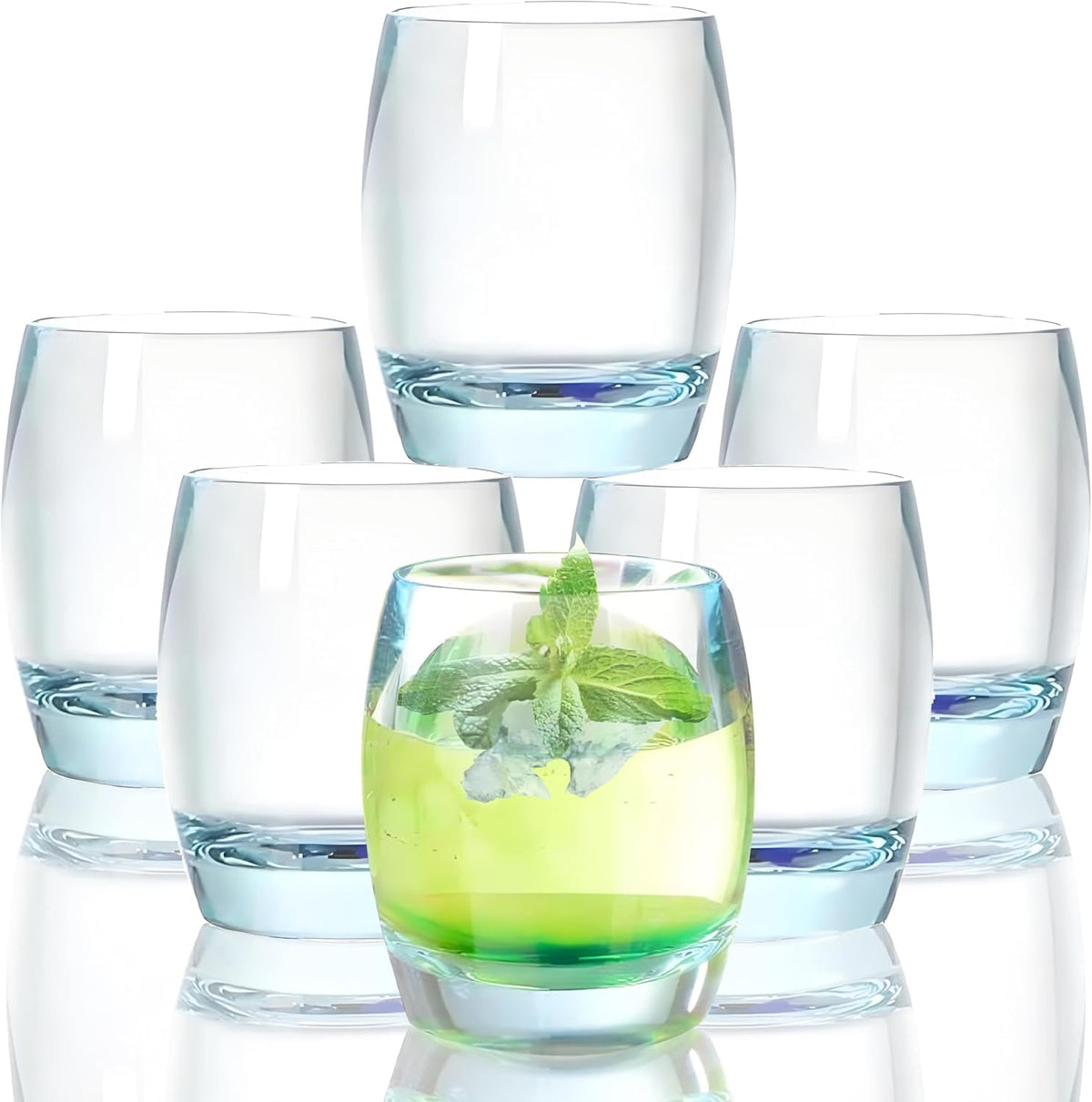 8 Oz Set of 6 Plastic Drinking Glasses Dishwasher Safe BPA Free Unbreakable Juice Glasses for Kids Shatterproof Wine Water Gl