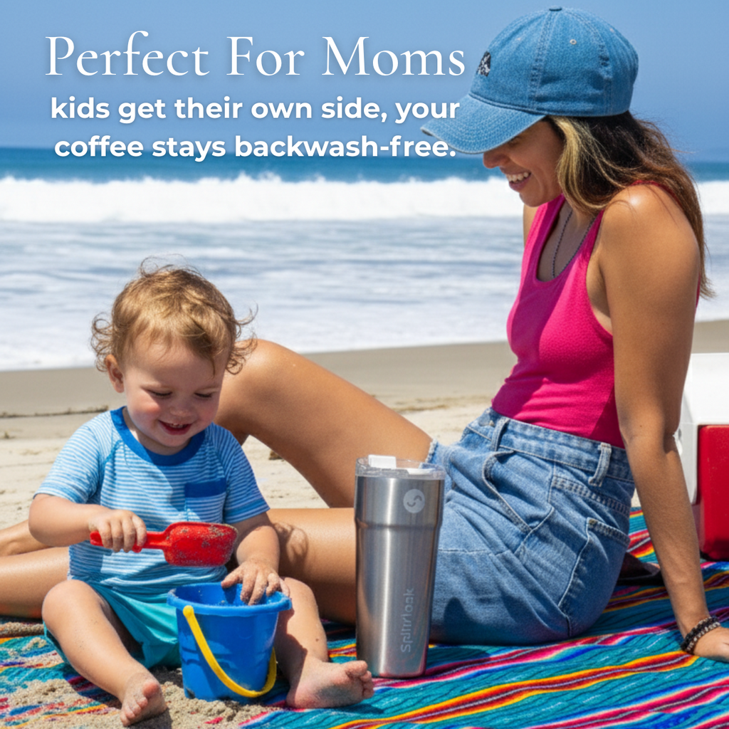 Splitflask 2-in-1 Hot & Cold Insulated Tumbler, 30oz Stainless Steel, Leak-Proof, BPA-Free, Dual Chamber, Travel Mug, Fits Cu