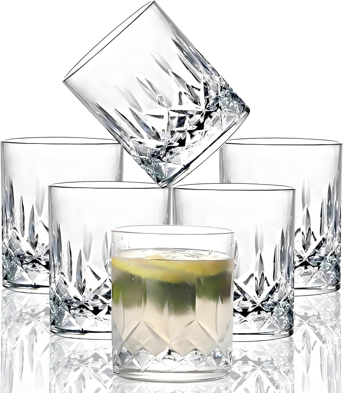 9 Oz Set of 6 Tritan Plastic Drinking Glasses Dishwasher Safe BPA Free Unbreakable Juice Glasses Acrylic Tumblers Reusable Hi