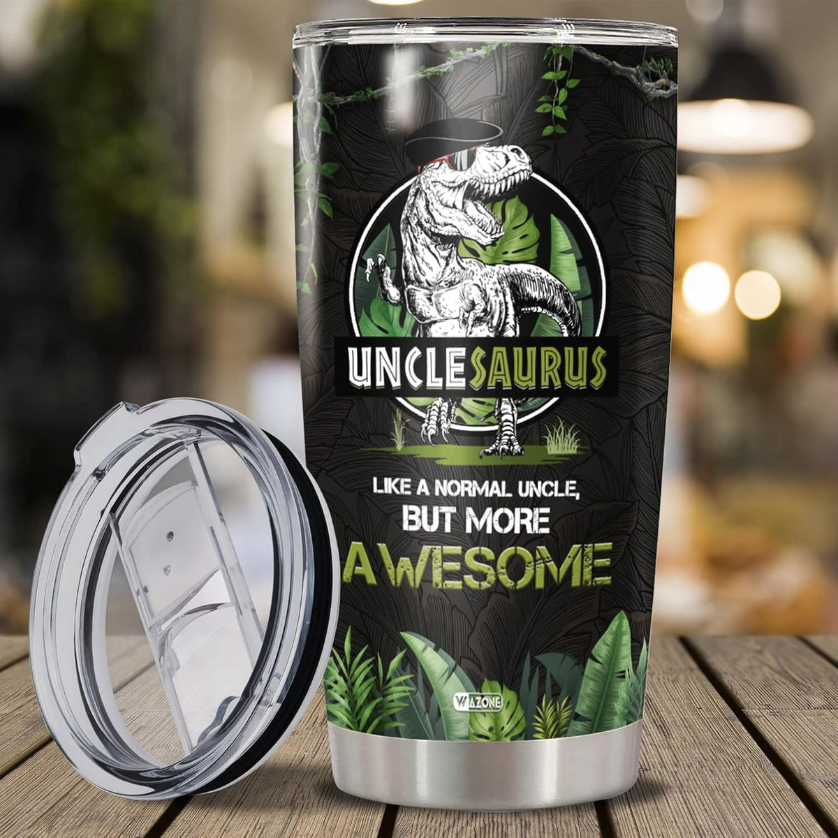 Unclesaurus Tumbler Cup With Lid Travel Mug 20Oz Insulated Stainless Steel Thermos Gift Idea Birthday Christmas Presents For 
