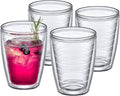 Alaska 16-Ounce Insulated Tumblers (Set of 4) Double-Wall All-Clear Reusable BPA-Free Shatter-Proof Dishwasher-Safe Plastic D