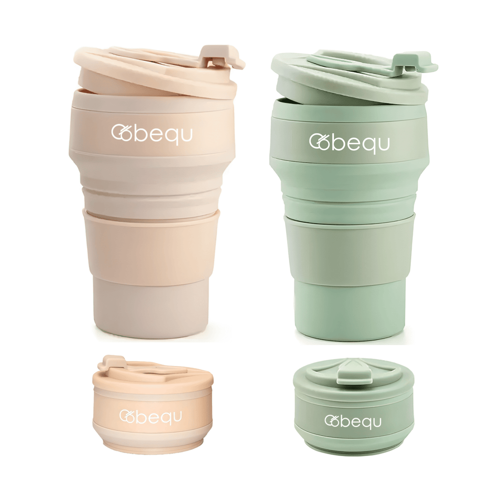 BEQU 500ml/17 Fl Oz Collapsible Silicone Coffee Mug Tumbler, Reusable, BPA Free, Dishwasher-Safe, Leak Proof, Use for Home Of