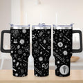 Premium Black Space Science Stainless Steel Tumbler, 30oz
