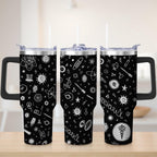 Premium Black Space Science Stainless Steel Tumbler, 30oz