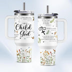 Christian Gifts for Women Faith, Tumblers for Women - Christian Coffee Tumbler 40Oz I Am A Child of God Gifts Cup, Religious 