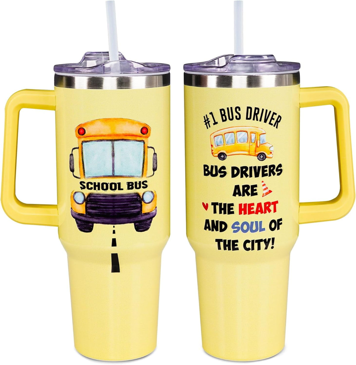 Christmas Gifts for Bus Drivers, School Bus Driver Tumbler 40 OZ, School Bus Driver Gifts, Bus Driver Appreciation Gifts, Bac