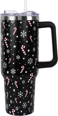 Christmas Tumbler with Handle and Straw Lid 40 oz,Cute Christmas Gifts