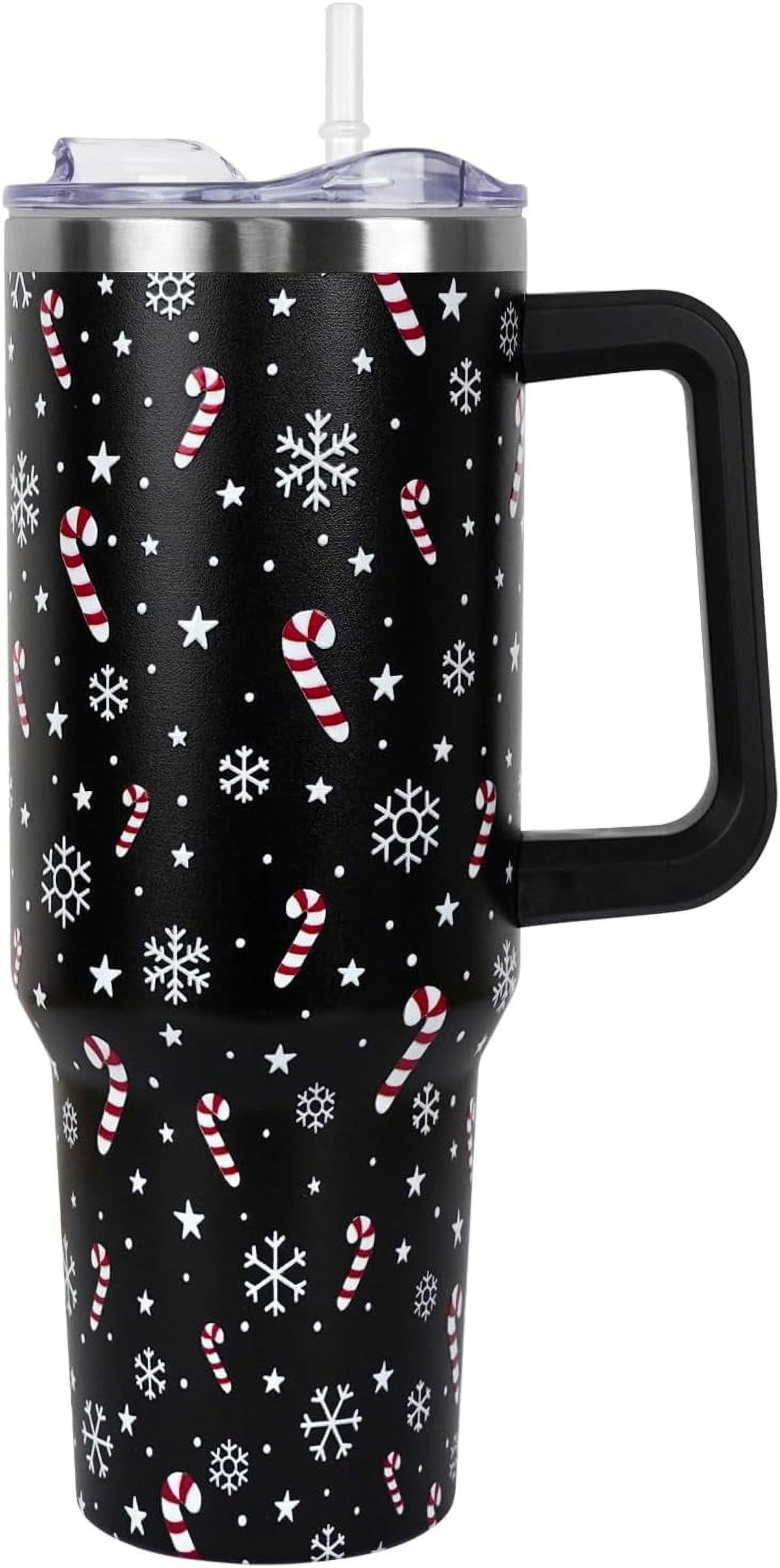 Christmas Tumbler with Handle and Straw Lid 40 oz,Cute Christmas Gifts