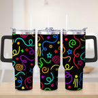 Premium Durable Colorful Confetti Stainless Steel Tumbler, 30oz