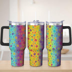 Colorful Spiral Gradient Stainless Steel Tumbler, 30oz