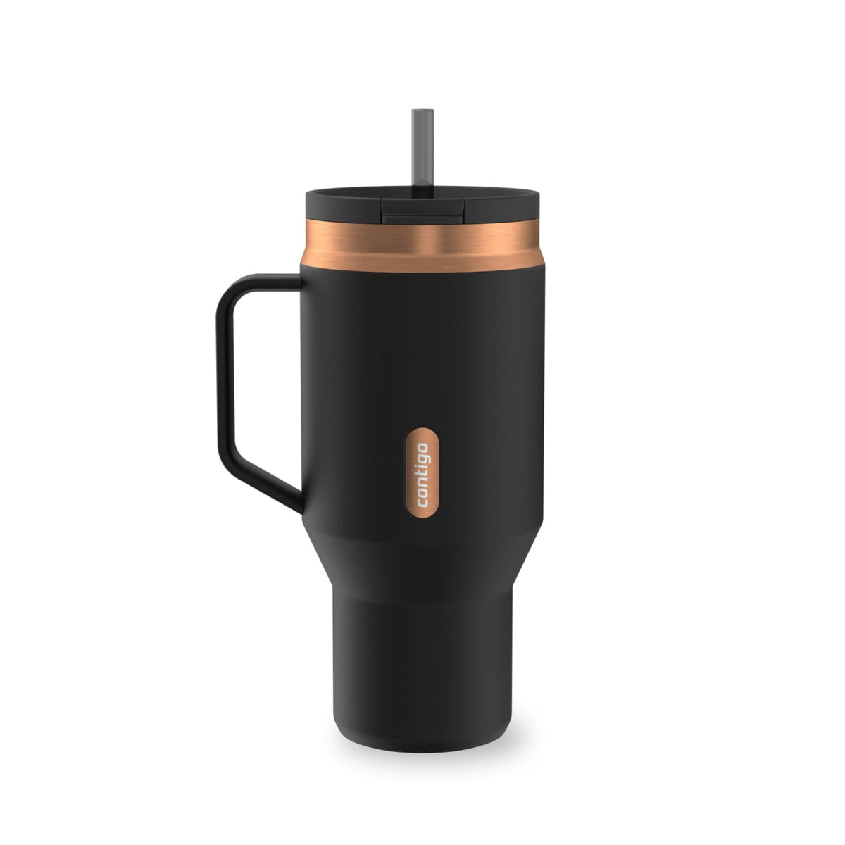 Contigo 30 oz Stainless Steel Water Bottle Tumbler with Straw – Leak-Proof Insulated Travel Mug, Reusable Water Bottle, Side 