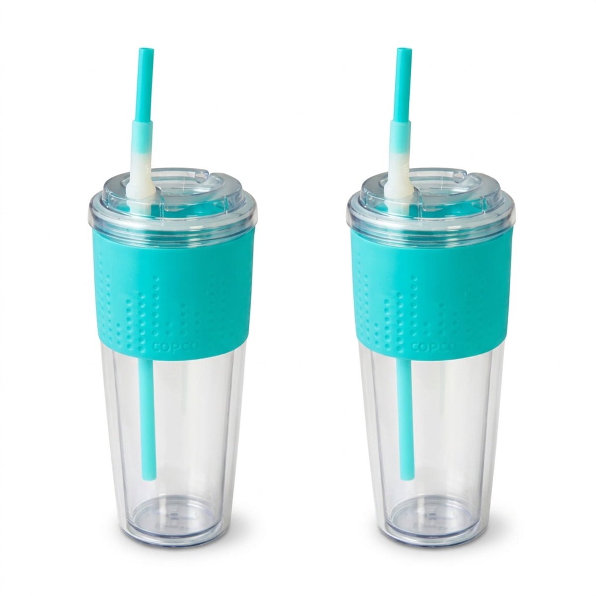 Copco 20 oz Lock-n-Roll Double Wall Travel Mug – 2-Pack Insulated Coffee Tumblers with Spill-Resistant Locking Lids for Hot &