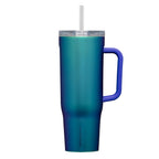Corkcicle Cruiser Insulated Tumbler with Handle and Straw, Dragonfly, 40 oz – Reusable Water Bottle Keeps Beverages Cold for 