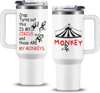 Crap Turns Out This Is My Circus Tumbler 40 oz, Funny Birthday Gifts for Mom Grandma Boss, Mother''s Day Christmas Mom Gifts 