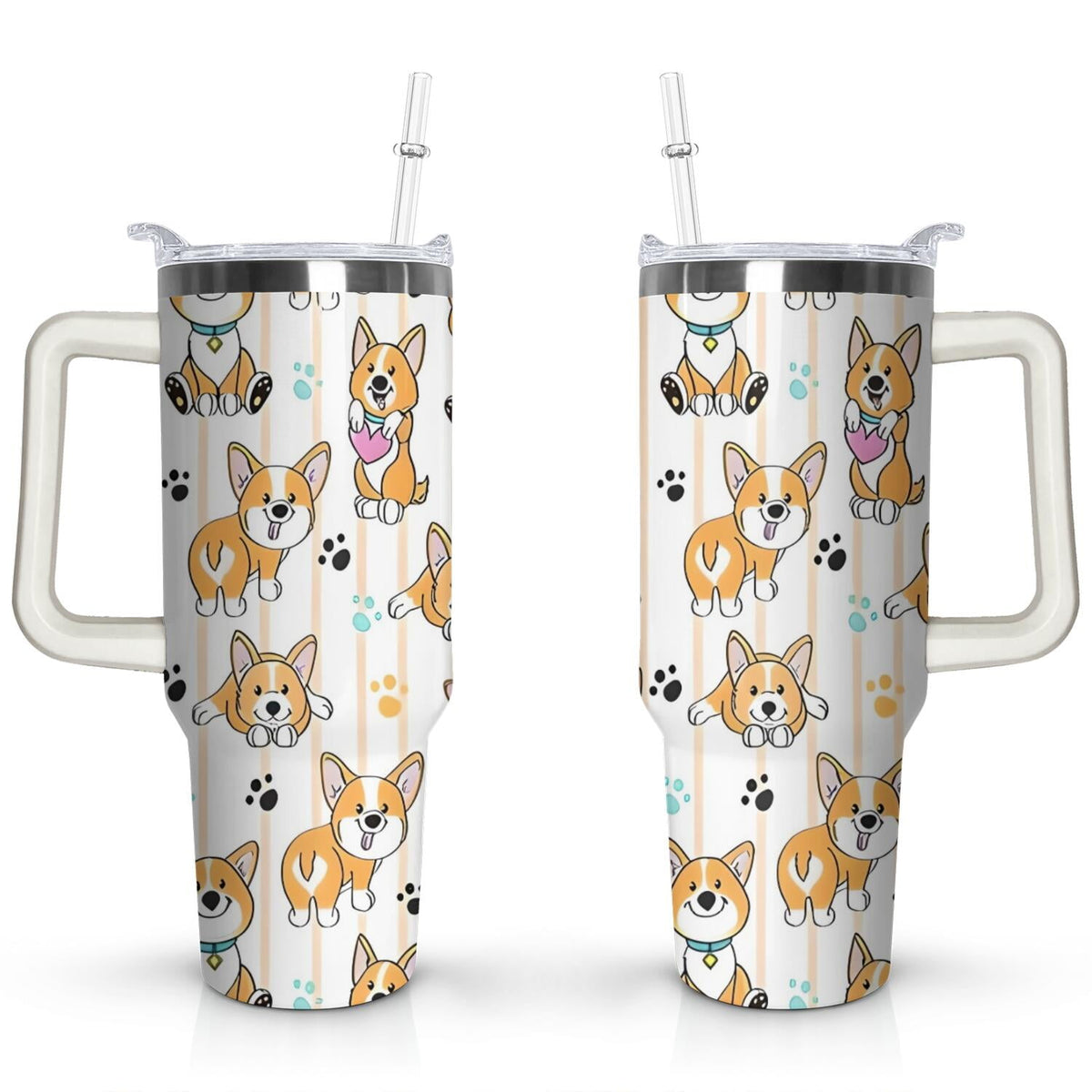 Gift for Dog Lovers Cute Dog Tumbler for Women - 40oz