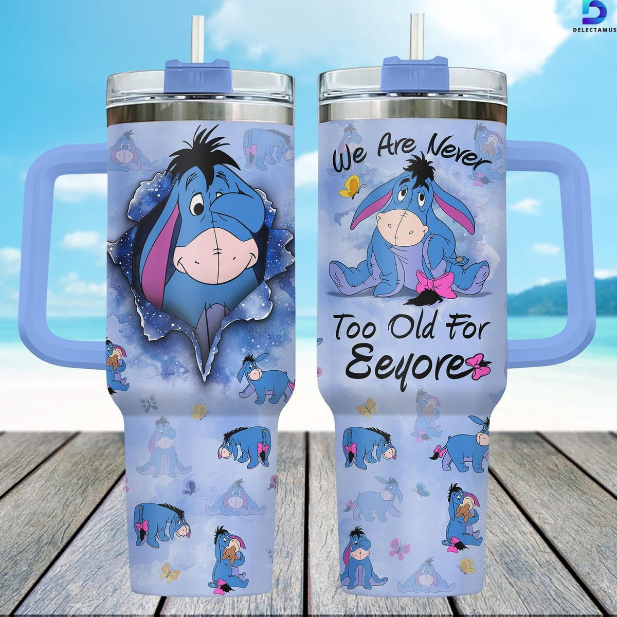 Disney Eeyore 40oz Tumbler, Winnie The Pooh Tumbler For Fan, Eeyore Stainless Tumbler, Disneyland Trip Steel Tumbler, Pooh Fr