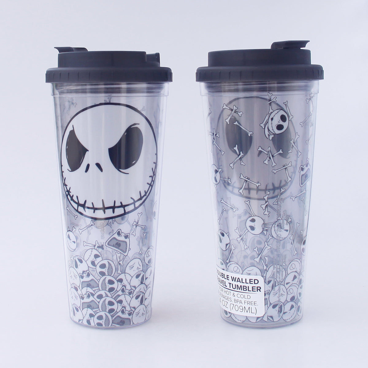 Disney The Nightmare Before Christmas Jack And Skulls Plastic Travel Tumbler