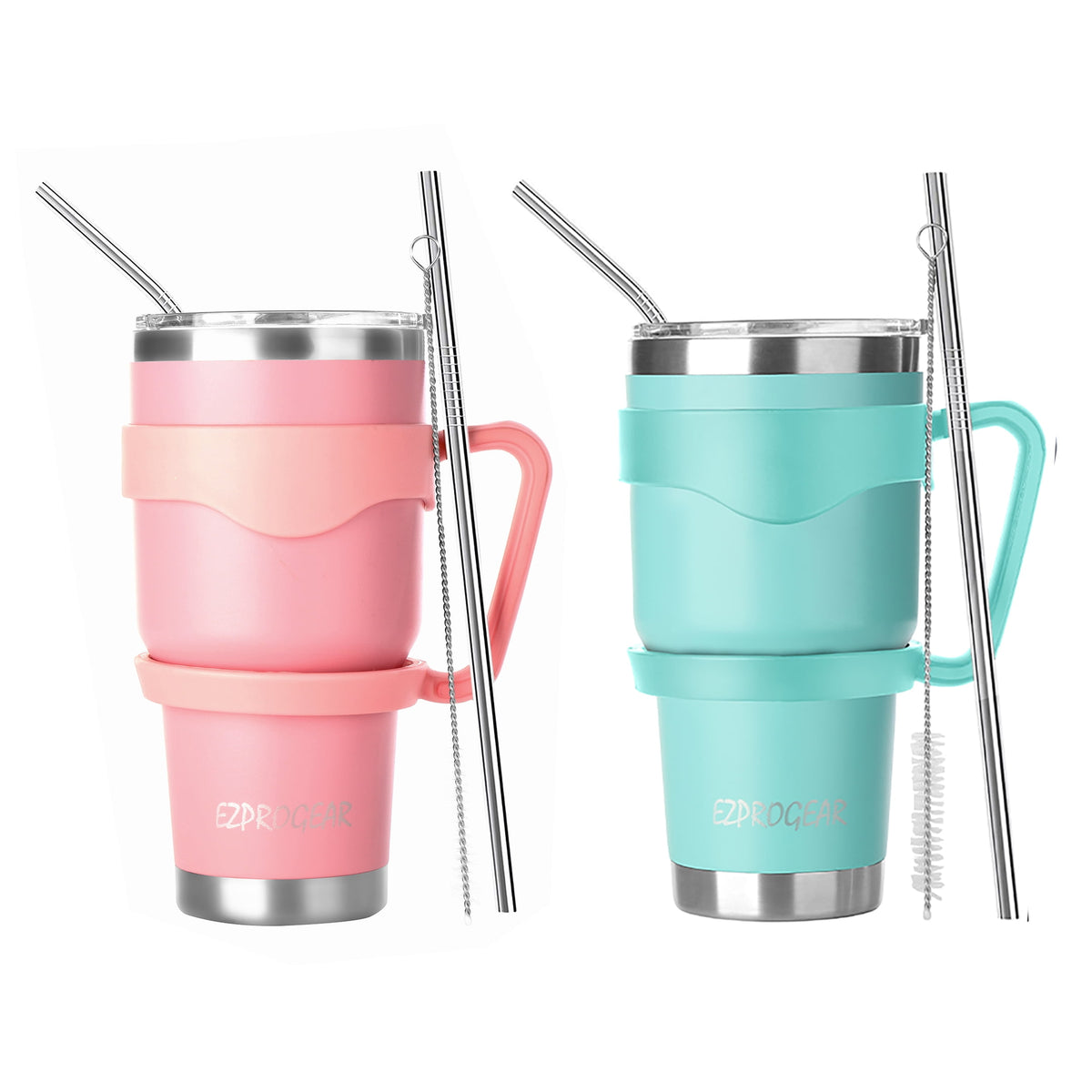 Ezprogear 30 oz 2 Pack Stainless Steel Tumbler Double Wall Travel