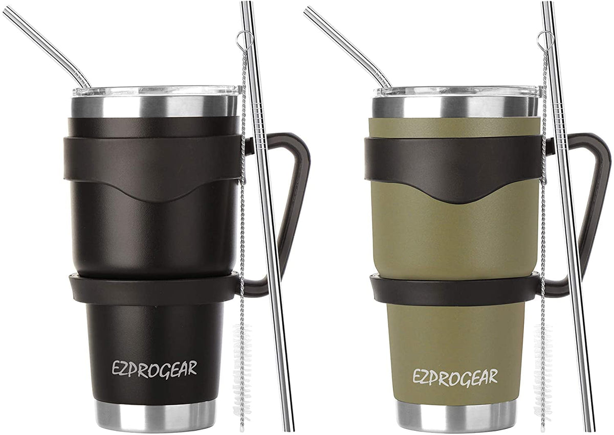 Ezprogear 30 oz 2 Pack Stainless Steel Tumbler Double Wall Travel