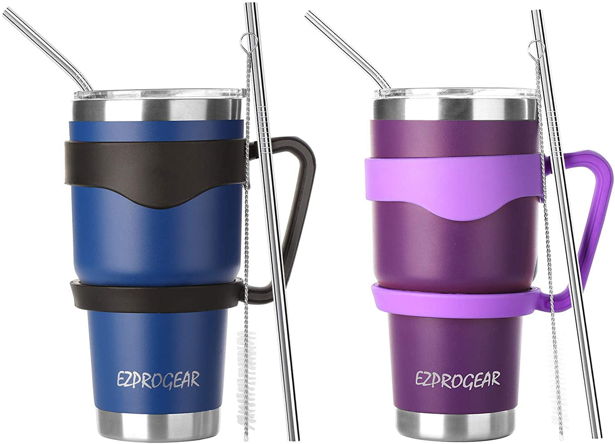 Ezprogear 30 oz 2 Pack Stainless Steel Tumbler Double Wall Travel
