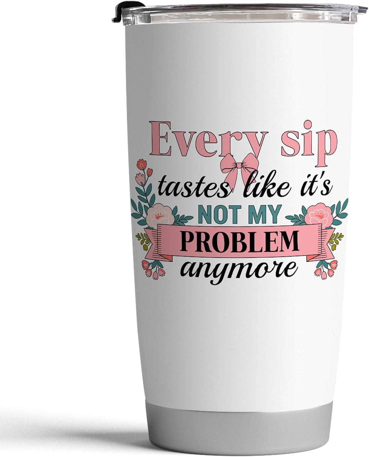 Fancyfams 20oz Retirement Tumbler for Women 2026, Happy Retirement Gifts, Every Sip Tastes Like Its Not My Problem Anymore, I