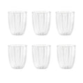 GUZZINI Dolcevita 12oz Low Tumblers (Set of 6) Mother of Pearl - 100% Recycled Plastic - Unbreakable, Reusable, BPA-Free, Ice