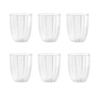 GUZZINI Dolcevita 12oz Low Tumblers (Set of 6) Mother of Pearl - 100% Recycled Plastic - Unbreakable, Reusable, BPA-Free, Ice