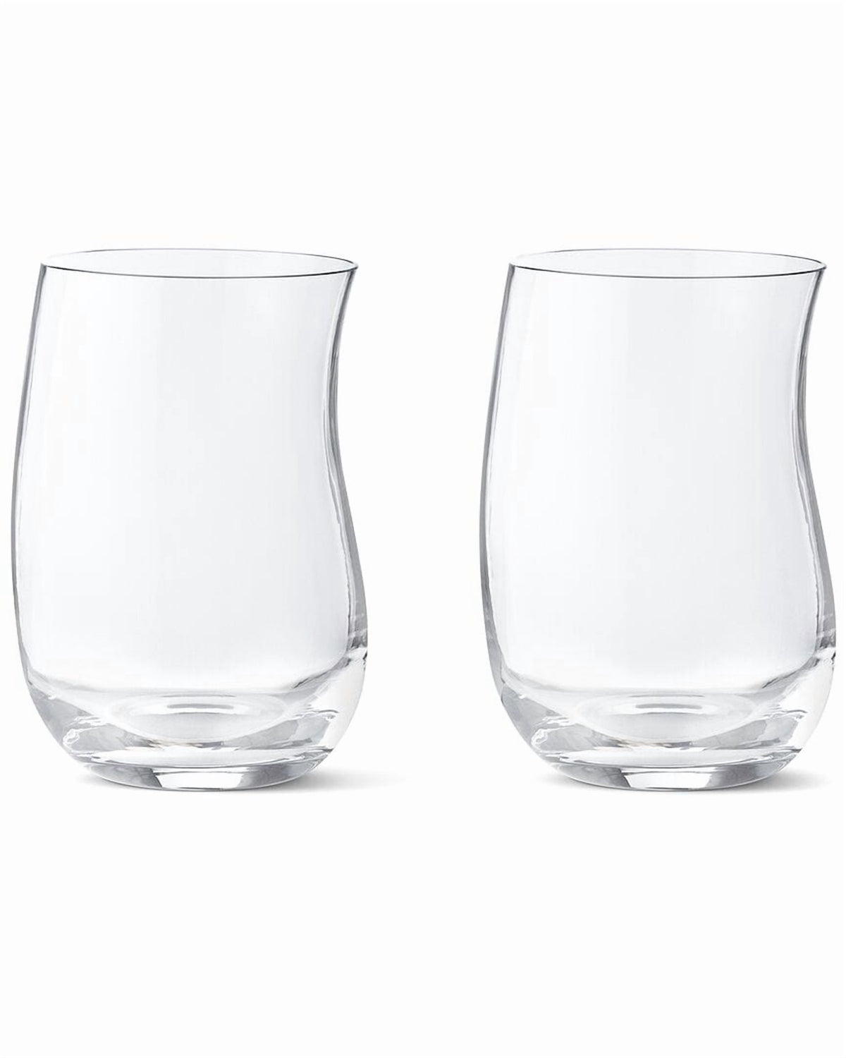 Georg Jensen mouth blown Cobra Tall Tumbler Pair, Clear