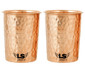 Handcrafted Pure Copper Hammered Tumbler Size-300 ML | Ayurvedic Drinking Cup for Water | Leak-Proof, Food-Grade Copper Glass