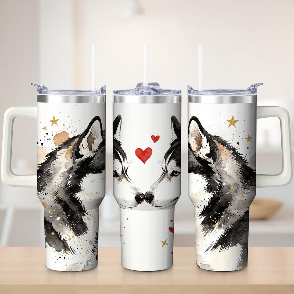Husky Love Design Stainless Steel Tumbler, 40oz