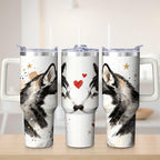 Husky Love Design Stainless Steel Tumbler, 40oz