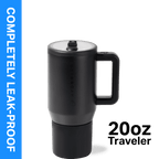 HydroJug Traveler 20 oz Water Bottle, Stainless Steel Insulated Tumbler