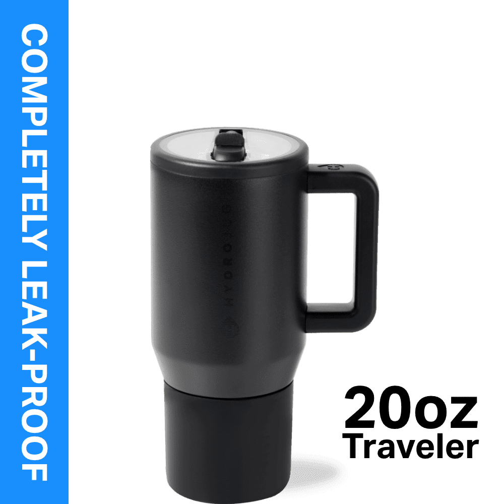 HydroJug Traveler 20 oz Water Bottle, Stainless Steel Insulated Tumbler