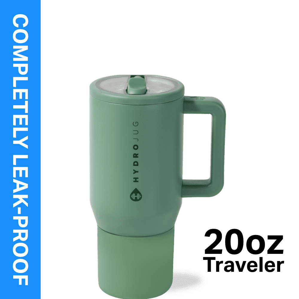 HydroJug Traveler 20 oz Water Bottle, Stainless Steel Insulated Tumbler