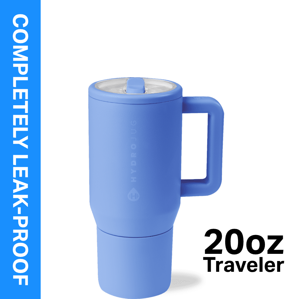 HydroJug Traveler 20 oz Water Bottle, Stainless Steel Insulated Tumbler