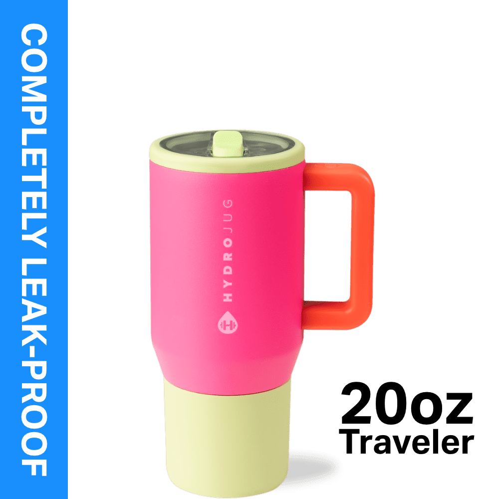 HydroJug Traveler 20 oz Water Bottle, Stainless Steel Insulated Tumbler