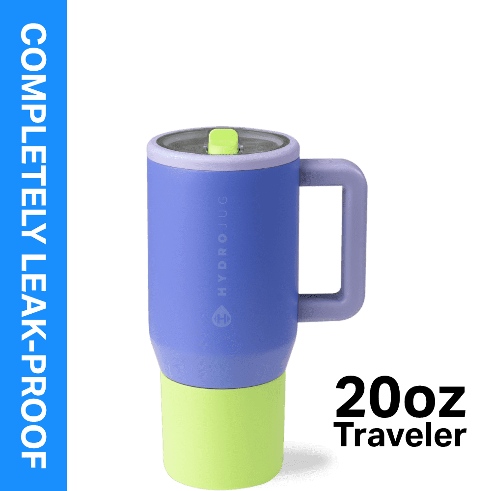 HydroJug Traveler 20 oz Water Bottle, Stainless Steel Insulated Tumbler