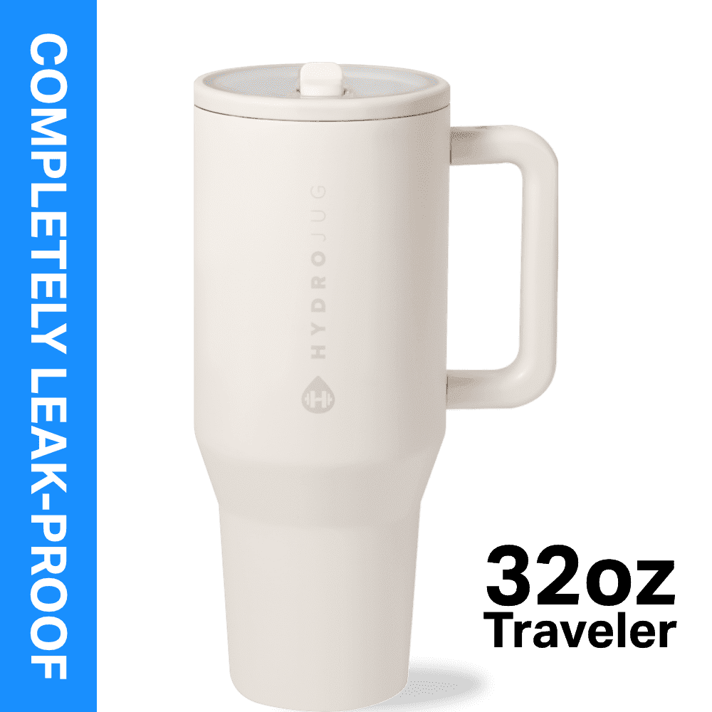 HydroJug Traveler 32 oz Water Bottle, Stainless Steel Insulated Tumbler