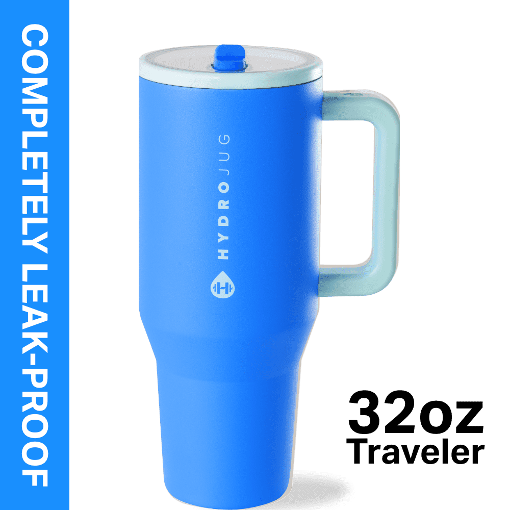 HydroJug Traveler 32 oz Water Bottle, Stainless Steel Insulated Tumbler