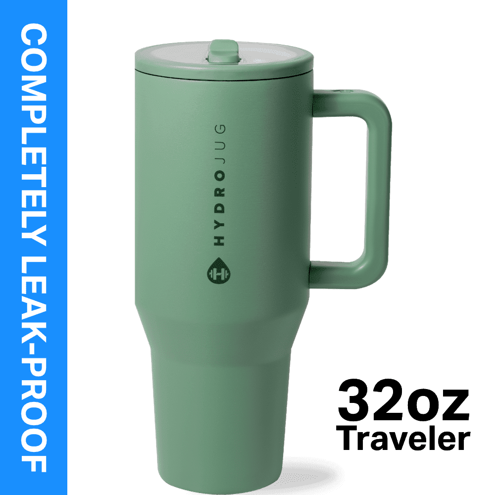 HydroJug Traveler 32 oz Water Bottle, Stainless Steel Insulated Tumbler