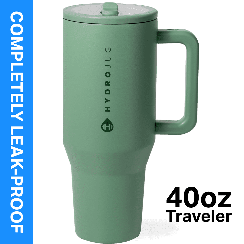 HydroJug Traveler 40 oz Water Bottle, Stainless Steel Insulated Tumbler