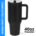 HydroJug Traveler 40 oz Water Bottle, Stainless Steel Insulated Tumbler