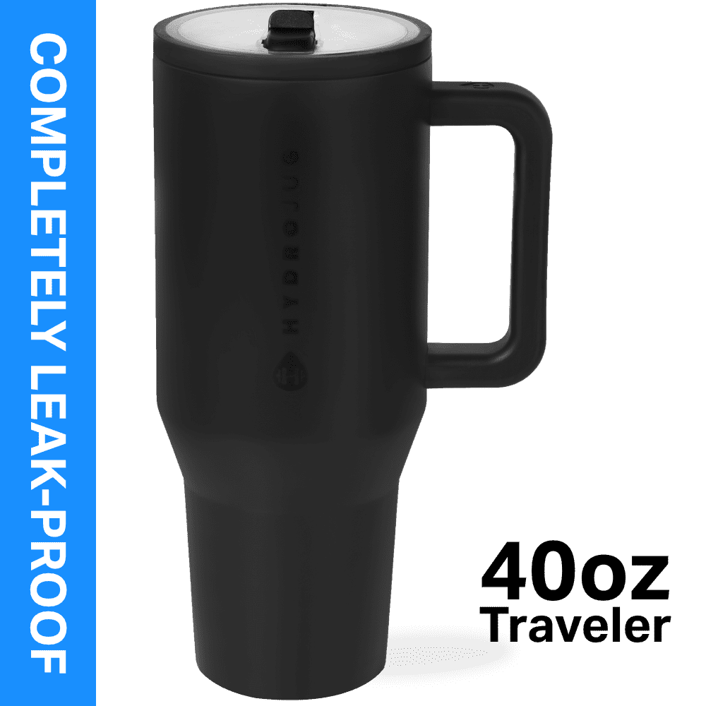HydroJug Traveler 40 oz Water Bottle, Stainless Steel Insulated Tumbler