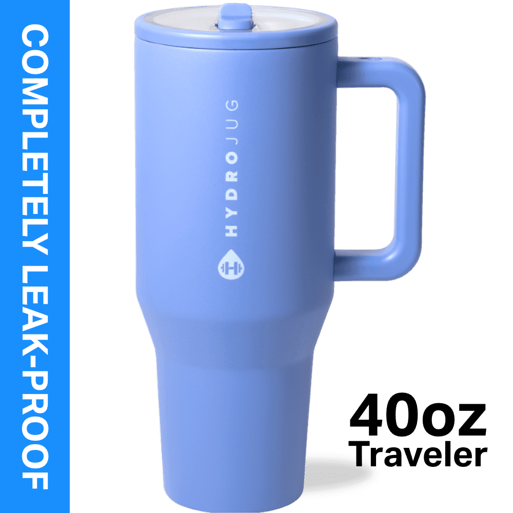 HydroJug Traveler 40 oz Water Bottle, Stainless Steel Insulated Tumbler