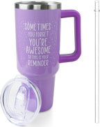 Inspirational Gifts for Women, Birthday Gifts for Mom Women Best Friend Her, 40 oz Tumbler with Handle and Straw, Christmas,V